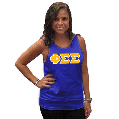 Phi Sigma Sigma Sorority Tank Top - Next Level 3633 - TWILL