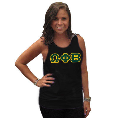 Omega Phi Beta Sorority Tank Top - Next Level 3633 - TWILL
