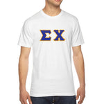 Sigma Chi Fraternity Jersey Tee with Custom Letters - Bella 3001 - TWILL