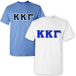 Kappa Kappa Gamma Lettered T-Shirt, 2-Pack Bundle Deal - G500 (2) - TWILL