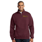 Pi Kappa Alpha Quarter-Zip Sweatshirt, 2-Color Greek Letters - 995M - EMB