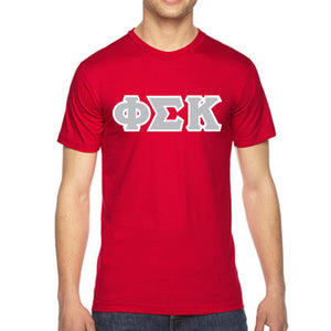 Phi Sigma Kappa Fraternity Jersey Tee with Custom Letters - Bella 3001 - TWILL