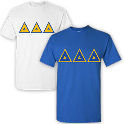 Delta Delta Delta Lettered T-Shirt, 2-Pack Bundle Deal - G500 (2) - TWILL