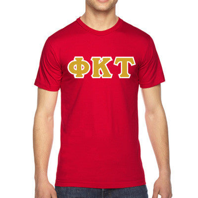 Phi Kappa Tau Fraternity Jersey Tee with Custom Letters - Bella 3001 - TWILL