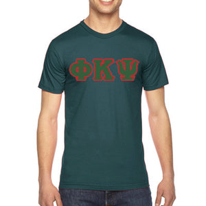 Phi Kappa Psi Fraternity Jersey Tee with Custom Letters - Bella 3001 - TWILL