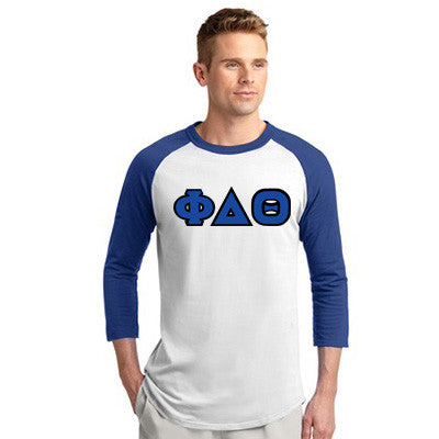 Phi Delta Theta Raglan Baseball Tee - T200 - TWILL