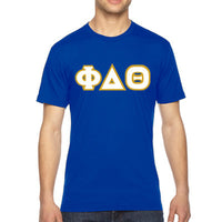 Phi Delta Theta Fraternity Jersey Tee with Custom Letters - Bella 3001 - TWILL