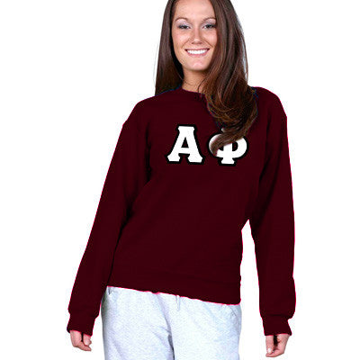 Alpha Phi Sorority 8oz Crewneck Sweatshirt - G180 - TWILL