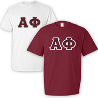 Alpha Phi Lettered T-Shirt, 2-Pack Bundle Deal - G500 (2) - TWILL