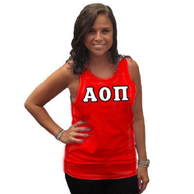 Alpha Omicron Pi Sorority Tank Top - Next Level 3633 - TWILL