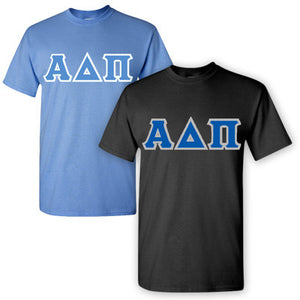 Alpha Delta Pi Lettered T-Shirt, 2-Pack Bundle Deal - G500 (2) - TWILL