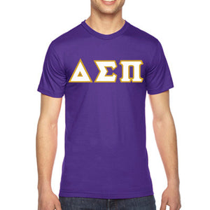 Delta Sigma Pi Fraternity Jersey Tee with Custom Letters - Bella 3001 - TWILL