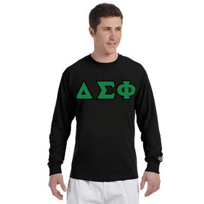 Delta Sigma Phi Greek Champion Long-Sleeve Tee - Champion CC8C - TWILL
