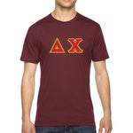Delta Chi Fraternity Jersey Tee with Custom Letters - Bella 3001 - TWILL