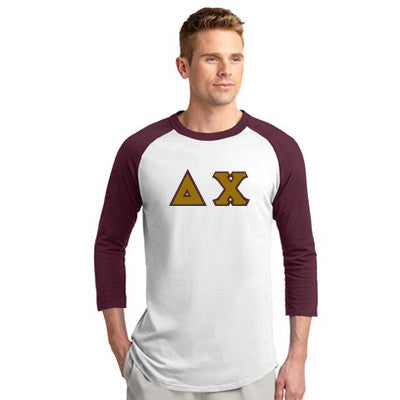 Delta Chi Raglan Baseball Tee - T200 - TWILL
