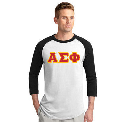 Alpha Sigma Phi Raglan Baseball Tee - T200 - TWILL