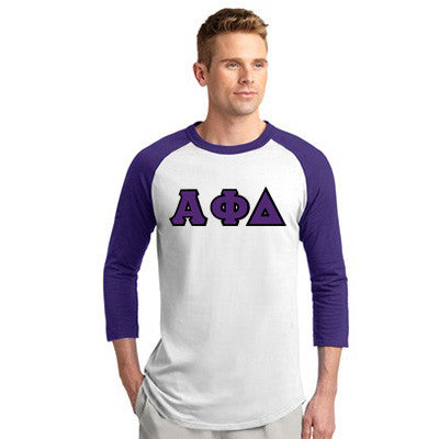 Alpha Phi Delta Raglan Baseball Tee - T200 - TWILL
