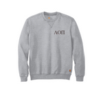 Carhartt® Greek Crewneck Sweatshirt, 2-Color Greek Letters - CTK124 - EMB