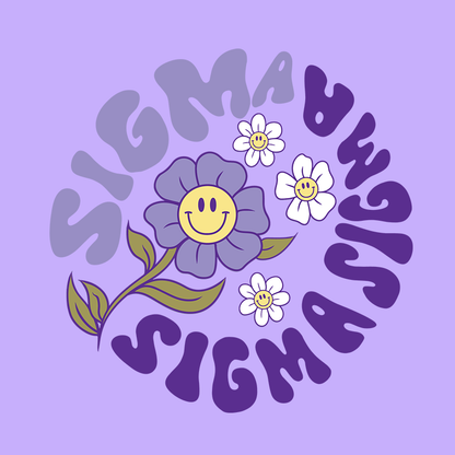 Printed Groovy Smile Design - DTG