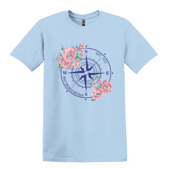 Printed Floral Compass Design - DTG