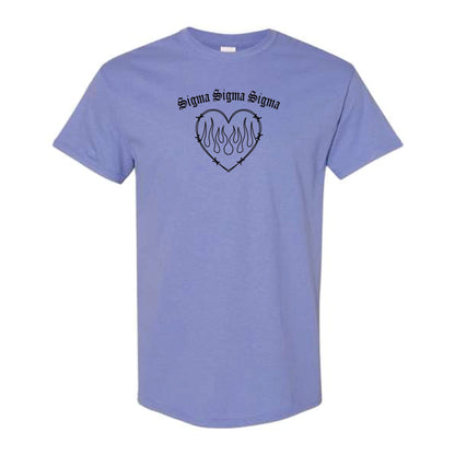 Printed Flame Heart Design - DTG