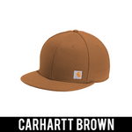Carhartt® Greek Flat Brim Hat, 2-Color Greek Letters - CT101604 - EMB
