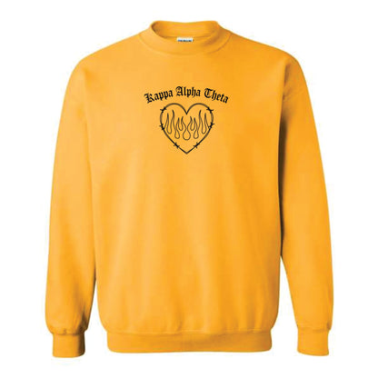 Printed Flame Heart Design - DTG