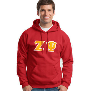 Zeta Psi Hooded Sweatshirt - Gildan 18500 - TWILL