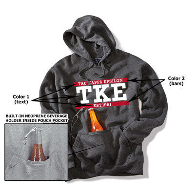 Greek Printed Tailgate Hooded Sweatshirt - J. America  - CAD