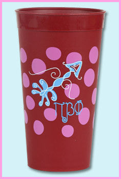 Pi Beta Phi Polka Dot Tumbler - Alexandra Co. a1046