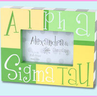 Alpha Sigma Tau Block Photo Frame - Alexandra Co. a1047