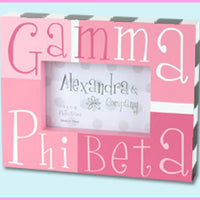 Gamma Phi Beta Block Photo Frame - Alexandra Co. a1047