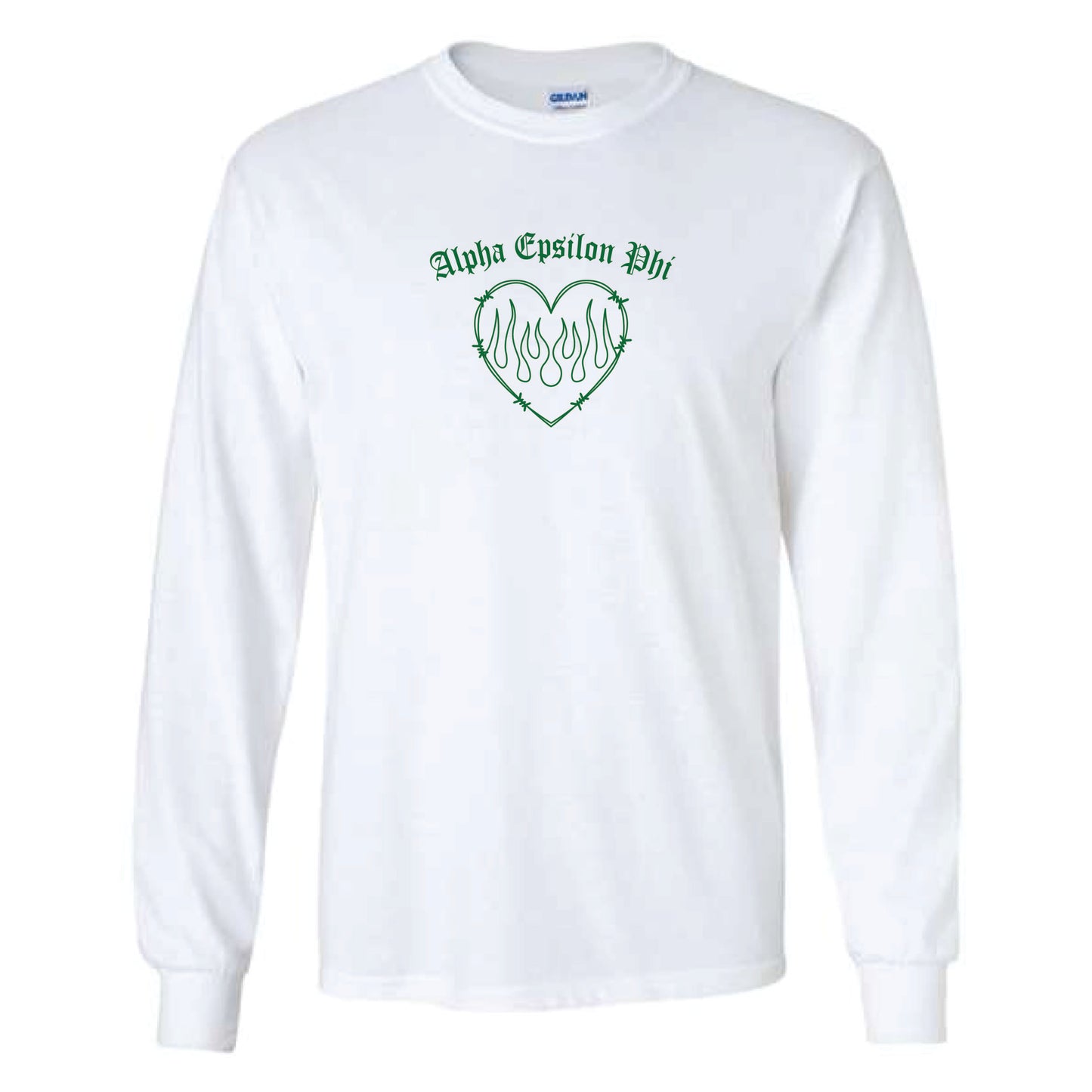 Printed Flame Heart Design - DTG