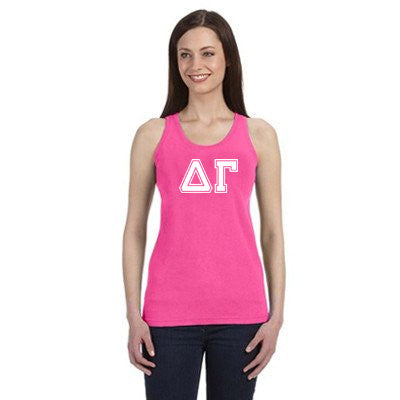Sorority Tank Top, Printed Varsity Letters - C9360 - CAD