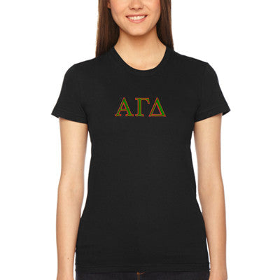 Alpha Gamma Delta Embroidered Jersey Tee - Gildan G640L - EMB