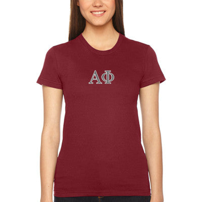 Alpha Phi Embroidered Jersey Tee - Gildan G640L - EMB