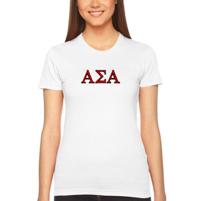 Alpha Sigma Alpha Embroidered Jersey Tee - Gildan G640L - EMB