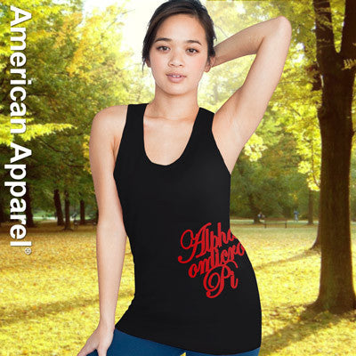 Alpha Omicron Pi Sorority Printed Tank Top - American Apparel 2408W - CAD