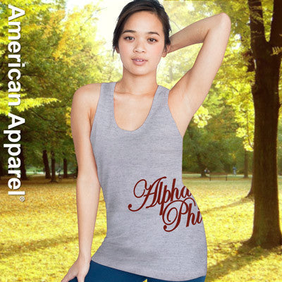 Alpha Phi Sorority Printed Tank Top - American Apparel 2408W - CAD