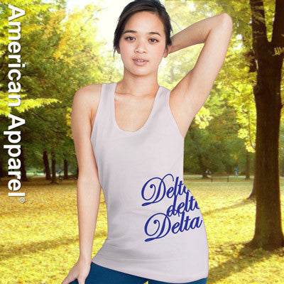 Delta Delta Delta Sorority Printed Tank Top - American Apparel 2408W - CAD