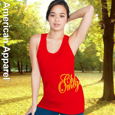 Chi Omega Sorority Printed Tank Top - American Apparel 2408W - CAD