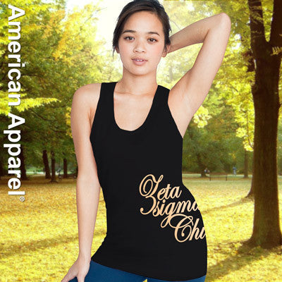 Zeta Sigma Chi Sorority Printed Tank Top - American Apparel 2408W - CAD