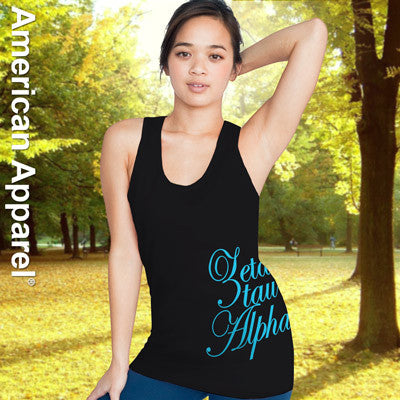 Zeta Tau Alpha Sorority Printed Tank Top - American Apparel 2408W - CAD