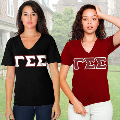 Gamma Sigma Sigma Sorority V-Neck Shirt , 2-Pack Bundle Deal - TWILL