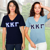 Kappa Kappa Gamma Sorority V-Neck Shirt (2-Pack) - Bella 3005 - TWILL