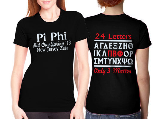 24 Leters 24 Letters T-Shirts – Something Greek