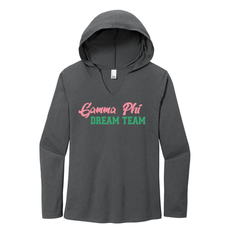 Sorority Long-Sleeve Hoodie, Printed Organization & Custom Text - DM139L - CAD