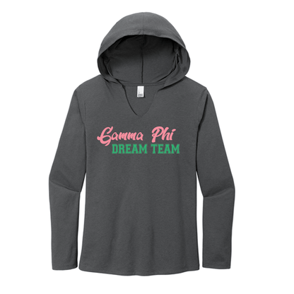 Sorority Long-Sleeve Hoodie, Printed Organization & Custom Text - DM139L - CAD