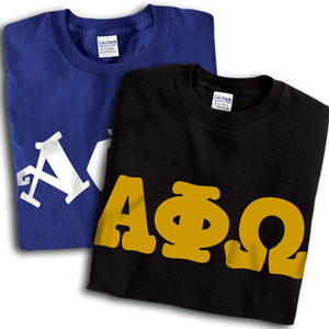Alpha Phi Omega T-Shirt, Printed 10 Fonts, 2-Pack Bundle Deal - G500 - CAD