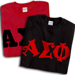Alpha Sigma Phi T-Shirt, Printed 10 Fonts, 2-Pack Bundle Deal - G500 - CAD